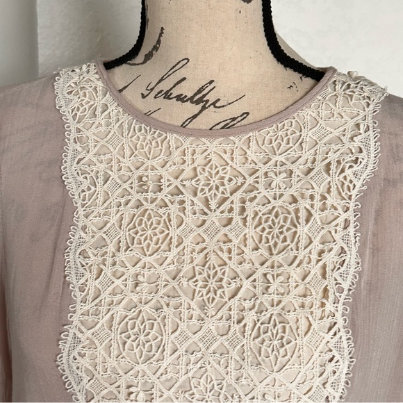 Lacy Gauze Womens Top Free People Small Loose Fit - Picture 10 of 15